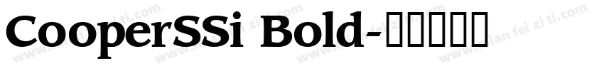 CooperSSi Bold字体转换